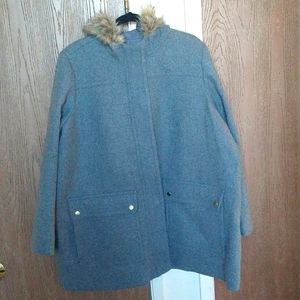 Women J.Crew Hooded Jacket, color HGR, size 24